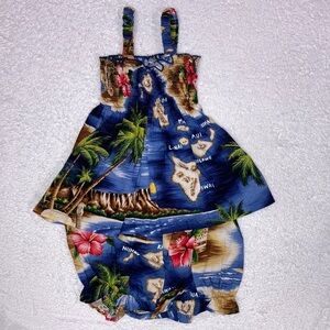 Vintage RJC Hawaiian sundress and panties 12m